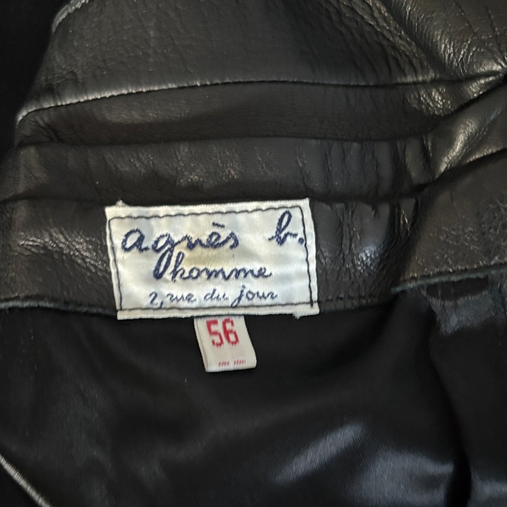 Agnes B. Black Leather Jacket - Picture 2 of 14